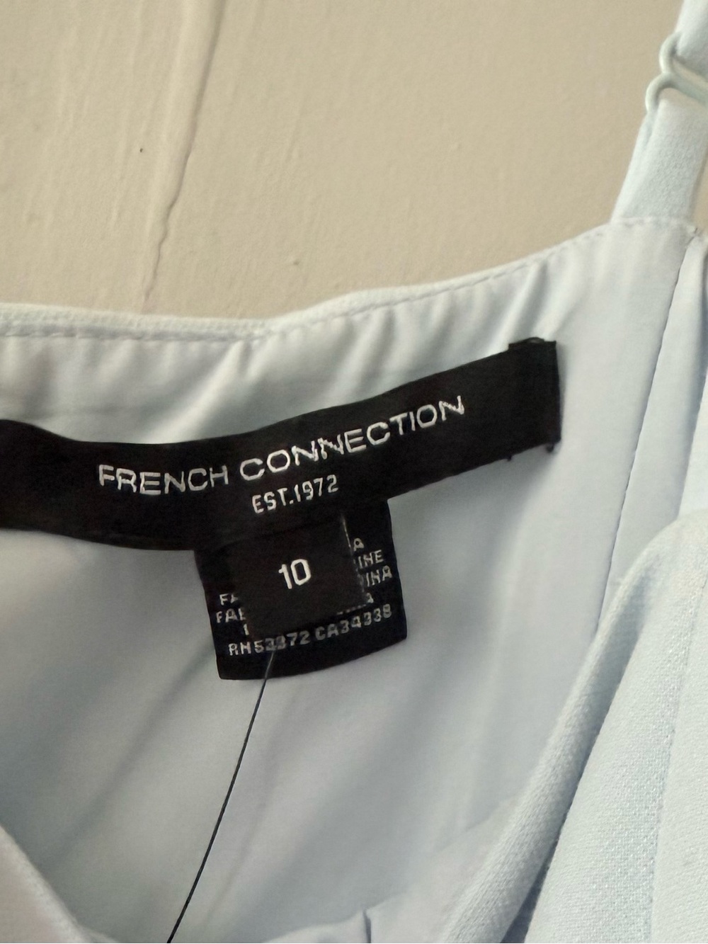 New Light Blue Spaghetti Strap Ruffle-Hem Dress - Picture 4 of 5